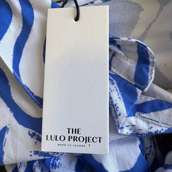 NWT THE LULO PROJECT Ale Dress Zebra Dunas Blue Maxi - Picture 8 of 8